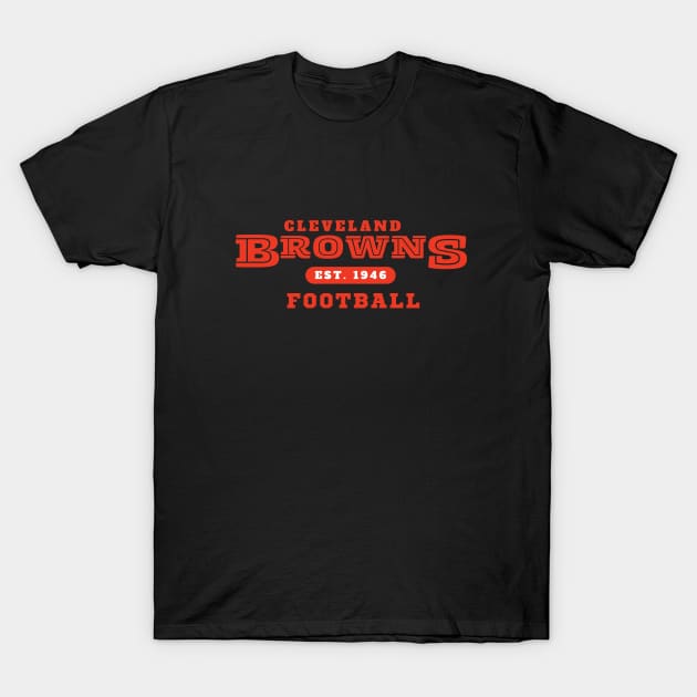 Cleveland Browns Football T-Shirt by Aldrvnd